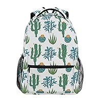 ALAZA Green Cactus Cute Plant Backpack for Women Men,Travel Trip Casual Daypack College Bookbag Laptop Bag Work Business Shoulder Bag Fit for 14 Inch Laptop