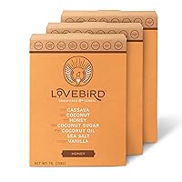 Lovebird Gluten Free Cereal Honey 3 Pack - Organic Grain Free Cereals Paleo AIP Dairy Free Keto Friendly No Refined Sugar Healthy Snacks for Kids, Adults