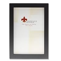 Lawrence Frames Black Wood Picture Frame, Gallery Collection, 4 by 6-Inch