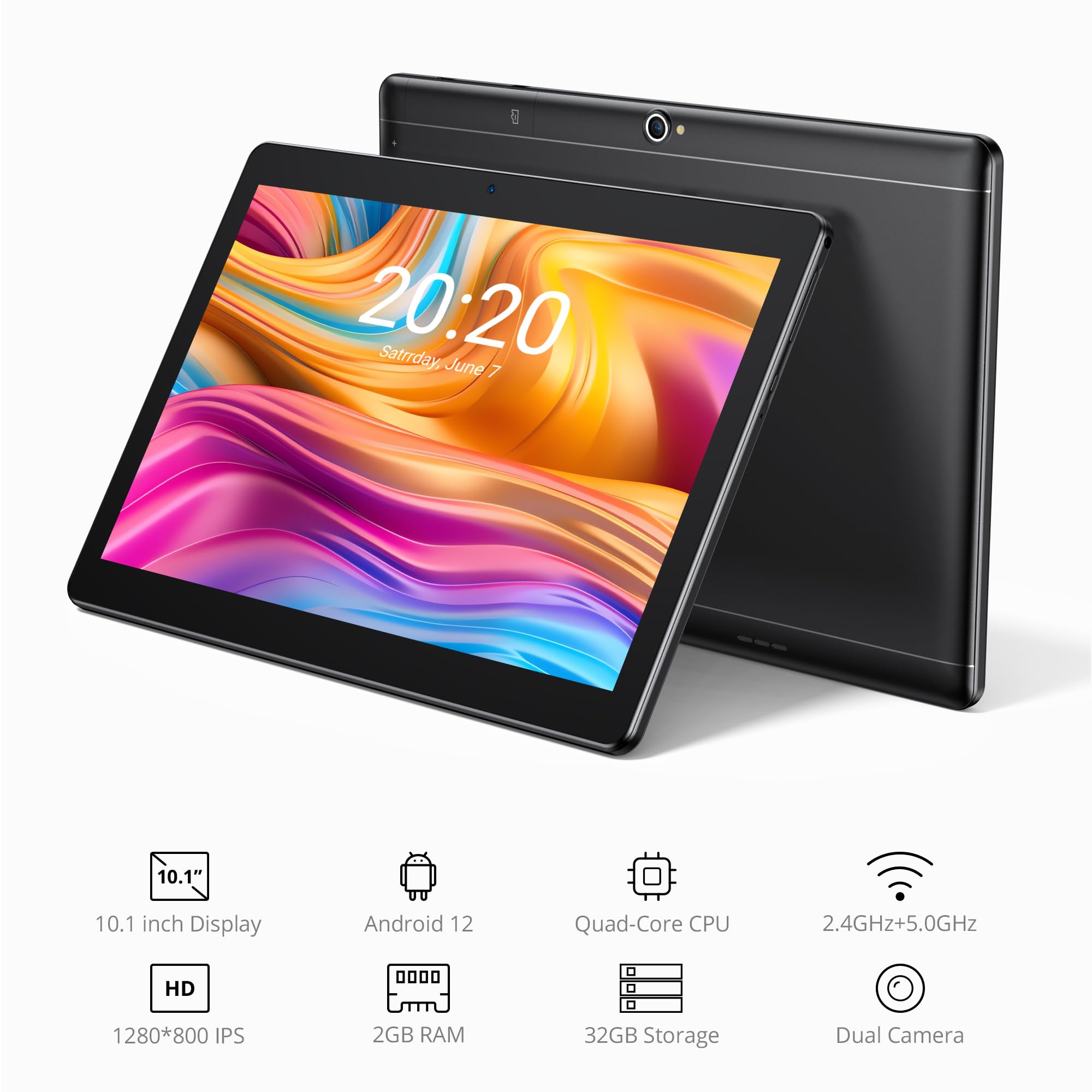 Dragon Touch Notepad K10 Android Tablet 10 inch with 32GB Storage, 256GB Expandable Storage, Android 12 Tablet, Quad Core Processor, 10