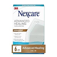 Advanced Healing Hydrocolloid Pads, Gel Pad Helps Reduce Pain and Absorb Wound Fluids, Stretchy Wound Dressing Sticks to Damp Skin - 6 Pads