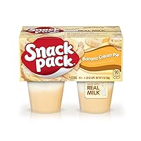Snack Pack Banana Cream Pie Pudding Cups, 4 Count, 12 Pack
