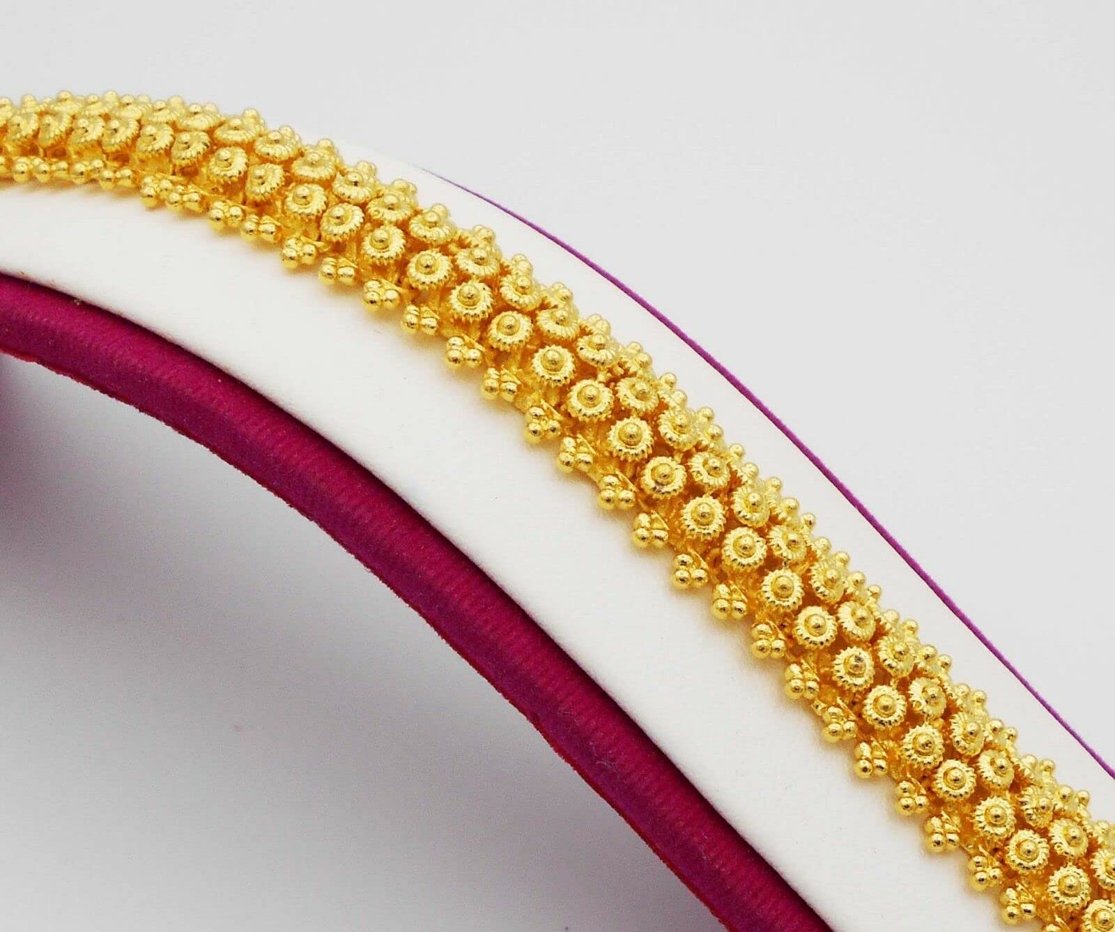 Thai gold Jewelry Pikun Flower Lai Thai Gold Plated Bangle 22k 24k Thai Baht Yellow Gold Filled Bracelet