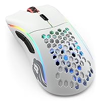 Model D Wireless Gaming Mouse - 69g Superlight, Lag Free 2.4Ghz Wireless, Up to 71 Hour Battery, RGB, BAMF Sensor, Ergonomic, 6 Buttons - Matte White