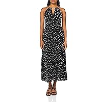 Adrianna Papell Women's Print Pleat Ankle Dress