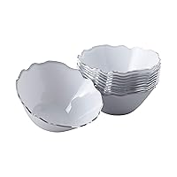 Silver Spoons White DIP AND SAUCE BOWL Baroque Collection | 10 PC-5”, 5