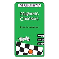 Magnetic Travel Checkers Game - Board Games for Kids and Adults. Great for Travel.