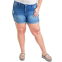 Royalty For Me Womens Women's 1 Button High Rise Cuffed ShortsShorts