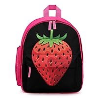 Cute Strawberry Print Cute Printed Backpack Lightweight Travel Bag for Camping Shopping Picnic