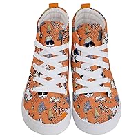 PattyCandy Kids Hi-Top Skate Sneaker Shoes Hip Hop Kitty Cats Stylish Fashion, Size:US8C-US7Y