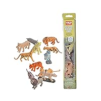 Big Cats Nature Tube, Kids Gifts, Cat Party Supplies, Cat Figurines, Feline, 12-Piece