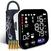 Arm Blood Pressure Monitor Cuff, SollysMed Automatic Digital Blood Pressure Monitor with Adjustable 8.7-16.5 inches Large Cuff, Quick & Easy BP Machine with USB Line & Pouch for Indoor/Outdoor Use