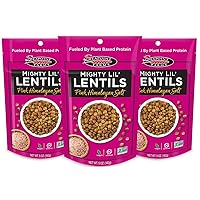 Seapoint Farms Mighty Lil’ Lentils, Pink Himalayan Salt, Plant Based Protein, Vegan, Gluten-Free, Non-GMO, and Kosher Crunchy Snack for Healthy Snacking, 5 oz (Pack of 3)