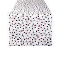 DII Americana Stars Kitchen & Tabletop Collection 4th of July & Memorial Day Décor, Table Runner, 14x108