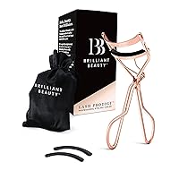 Eyelash Curler with Satin Bag & Refill Pads - Award Winning - No Pinching, Just Dramatically Curled Eyelashes for a Lash Lift in Seconds (Rose Gold)