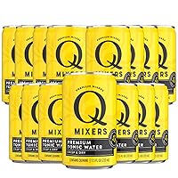 Q Mixers Tonic Water Premium Cocktail Mixer Made with Real Ingredients 7.5oz Cans | 15 PACK