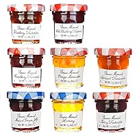Assorted Preserves - Strawberry, Apricot, Raspberry, Orange, Cherry, Honey, Grape, Blueberry - 8 jars x 1 oz