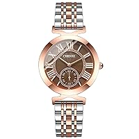 FENKOO Mode Quarz Rose Gold Frauen Uhr wasserdichte Damen Edelstahl Einfache Armbanduhren Luxus Kleid Weibliche Uhr