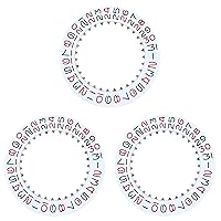 3 DATE DISC COMPATIBLE WITH ROLEX GMT 6534 6535 6537 6542 6646 ROULETTE WHITE/RED/BLACK