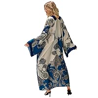 Plus Size Kimono for Women Long Swimsuit Cover Ups Silk Kimono Cardigans Beach Robe