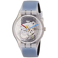 Swatch Clearly Black Striped Quartz Unisex Watch SUOK157
