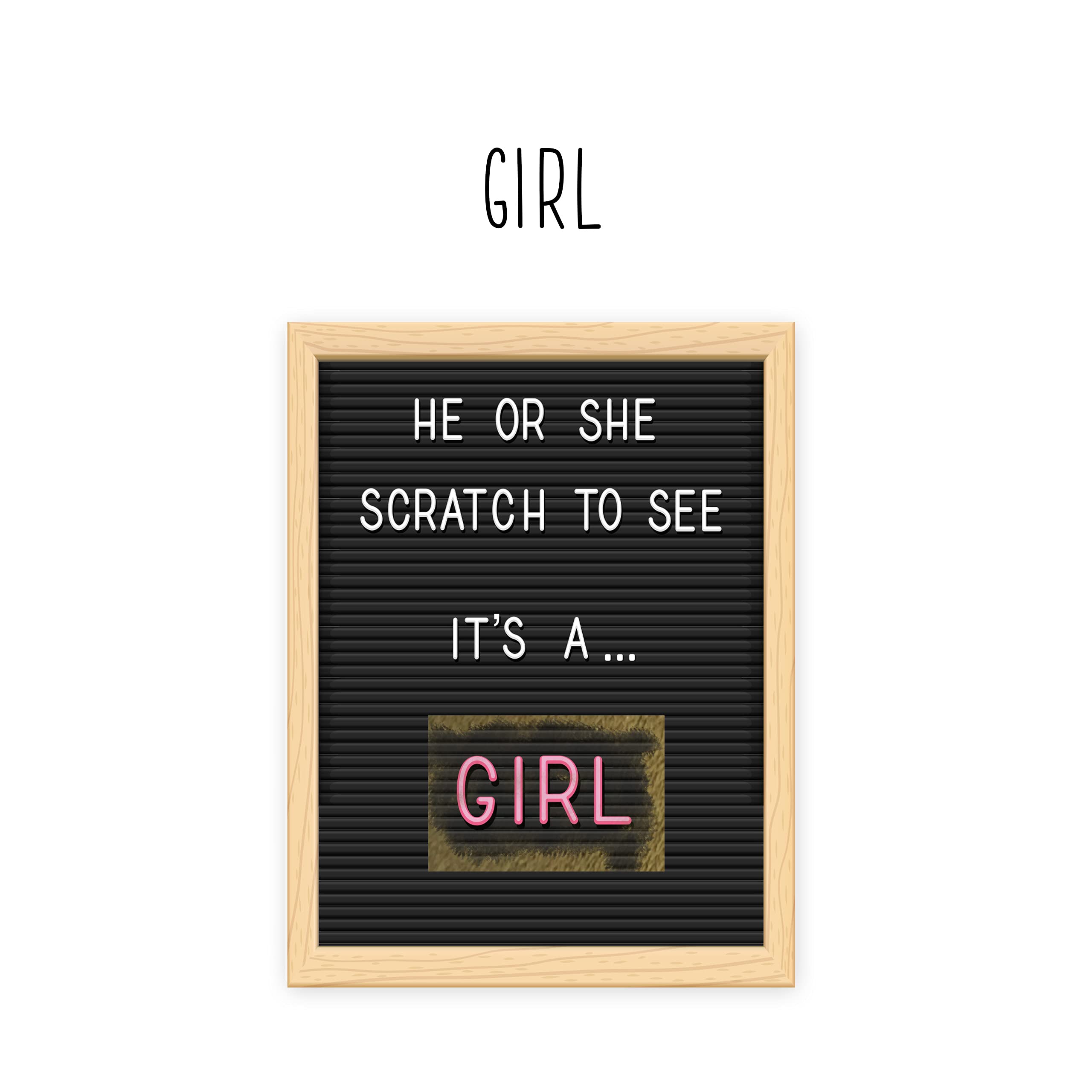 My Scratch Offs Its a Girl Letter Board Gender Reveal Scratch Off Scratcher Lottery Tickets Cards Family Friends 25 pack