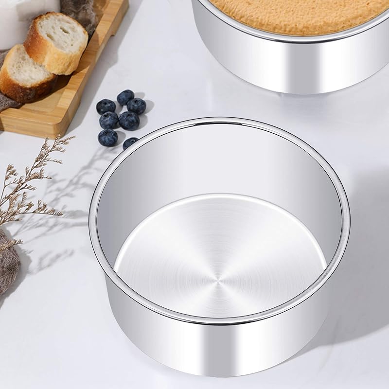 Aluminium Round Cake Pan Tin Mould 8-inches x 3 Inches Height
