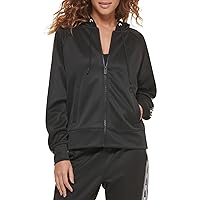 DKNY Women's Logo Stripe Sweatshirt Hoodie