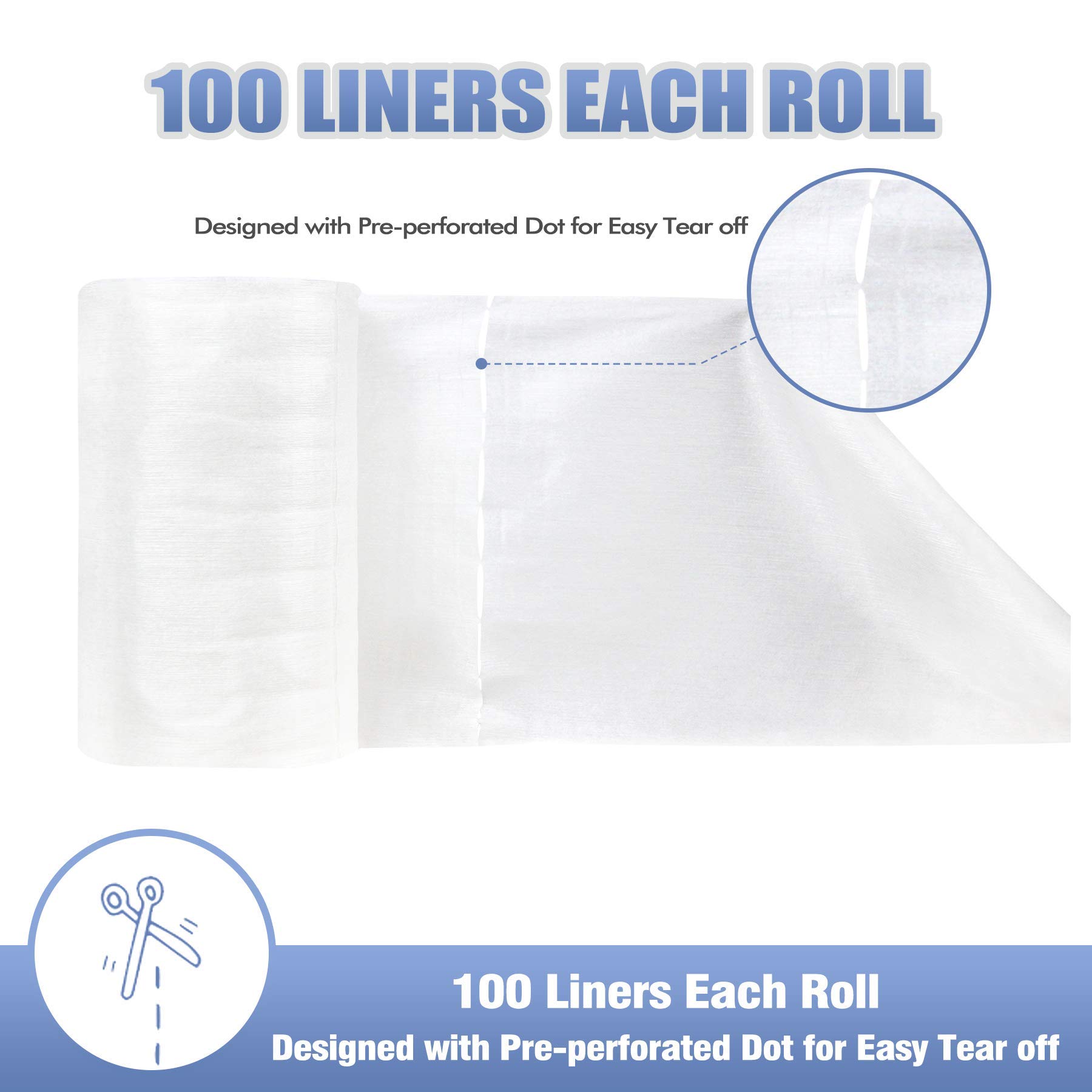 Leekalos Biodegradable Bamboo Diaper Liner Super Soft Disposable Unscent Diaper Liners,100 Sheets