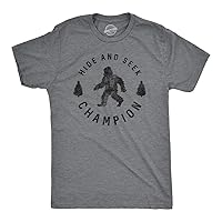 Crazy Dog Mens T Shirt Hide and Seek Champion Funny Bigfoot Graphic Sarcastic Tee
