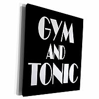 3dRose RinaPiro Fitness Sayings - Gym and tonic. - Museum Grade Canvas Wrap (cw_273579_1)