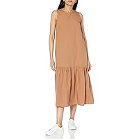 The Drop Women's Ilana Loose Sleeveless Wide-Hem Poplin Maxi Dress