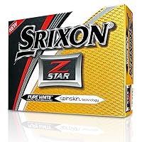 SRIXON(スリクソン) ゴルフボール Z-Star Z-Star (ゼットスター) ゴルフボール 3ピース構造 2017 年モデル (1ダース) 並行輸入 ホワイト 3ピース構造