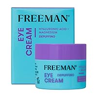 Freeman Restorative Moisturizing & Depuffing Eye Cream + Overnight Leave-On Treatment, For Dull & Tired Eyes, Brightens Undereye Skin, Infused With Magnesium & Hyaluronic Acid, 0.5 fl.oz./ 15 mL Jar
