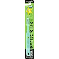 Dr. Collins Perio Toothbrush for Kids, Green, 6 Count (Pack of 1)