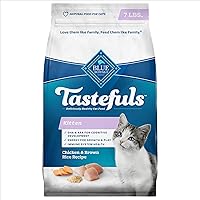 Tastefuls Kitten Food With DHA Dry Cat Food Made in the USA with Natural Ingredients, Chicken Recipe, 7-lb. Bag
