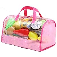 Dream Collection, Pretend Food Set with Carry Bag - Plastic Food Toys, Food Collection of 120 Pieces - Vegetables, Fruits, Cereal, Desserts & Poultry