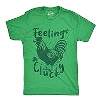 Mens Feeling Clucky Funny T Shirt St Patricks Day Sarcastic Tee for Guys