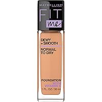Maybelline Fit Me Dewy + Smooth Liquid Foundation Makeup, Classic Beige, 1 Count (Packaging May Vary)