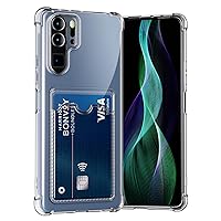 Case for Huawei P30 Pro 2019 2020 Clear Cute Phone Case Soft TPU Wallet Case Slim Bag Cover Shockproof with Card Slot Holder