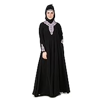 Black Muslim Occasions Wear Islamic Burqa Jalabiya Dress AY-490