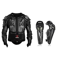 Gute Motorcycle Protective Gear Body Armor, Motocross Chest Protector for Men, Mountain Bike Dirt Bike Knee Pads