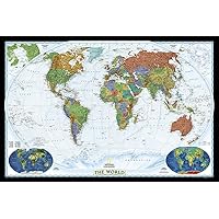 National Geographic World Wall Map - Decorator - Laminated (46 x 30.5 in) (National Geographic Reference Map) National Geographic World Wall Map - Decorator - Laminated (46 x 30.5 in) (National Geographic Reference Map) Map
