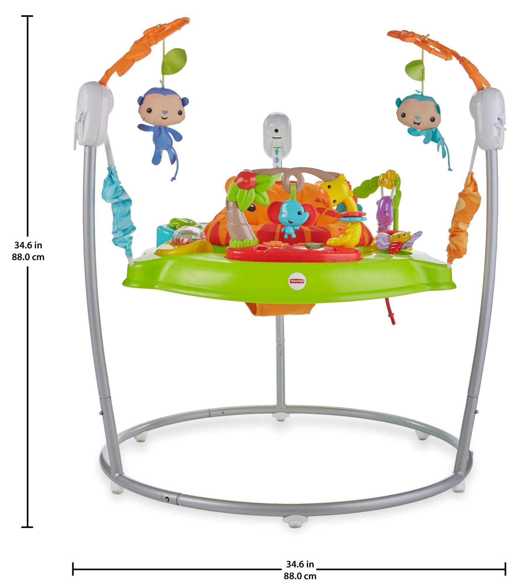 Fisher-Price Tiger Time Jumperoo, Infant Activity Center with Music, Lights, Sounds, and Early Learning