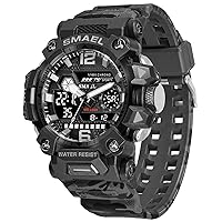 8072 Men Waterproof Watches Janpenese Quartz Chronograph Heavy-Duty Watch Men Alarm Electronic Wristwatch