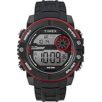 Timex Men's DGTL Sphere 45 mm Chrono Watch, Red/Black, Strap