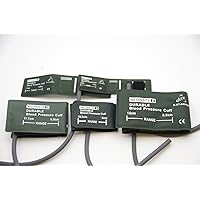 Durable Reusable Neonate Blood Pressure Cuffs Availabe in 4 Size , Also Good for Veterinary Use (Set of 5 assorted size)