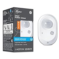 CYNC Wireless Smart Motion Sensor, Battery-Powered, Bluetooth Motion Sensor with Ambient Light Detection, Works with CYNC Smart Plugs, Switches and Bulbs, White