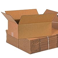 BOX USA 16 x 10 x 6 Corrugated Cardboard Storage Boxes, Medium 16