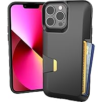 Smartish® iPhone 13 Pro Max Wallet Case - Wallet Slayer Vol. 1 [Slim + Protective] Credit Card Holder - Drop Tested Hidden Card Slot Cover Compatible with Apple iPhone 13 Pro Max - Black Tie Affair